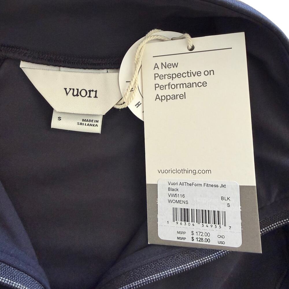 Vuori AllTheForm Fitness Jacket Black S NWT $128 - Picture 4 of 6